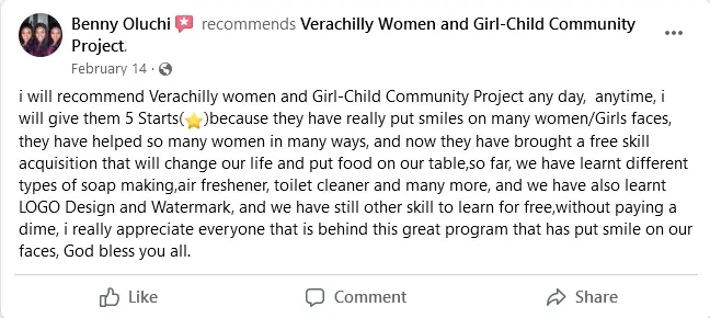 Testimonial for verachilly child and womens charity donation page5 (1)